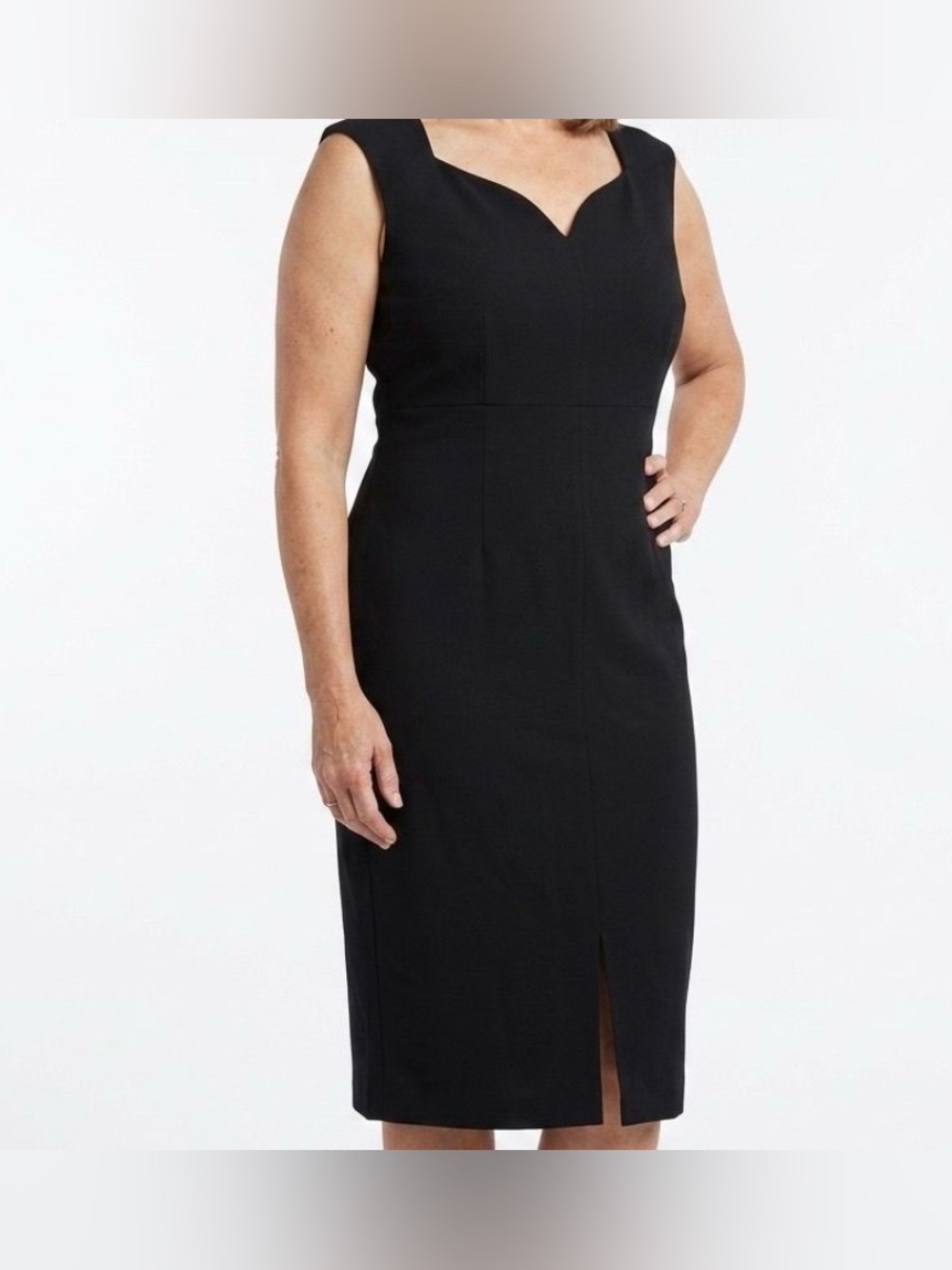 Maeve by Anthropologie Sweetheart Neck Sheath Dress Black XL NWOT